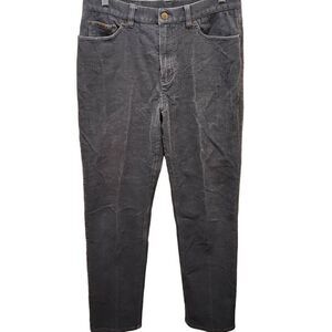 Lauren Ralph Lauren Green Label Gray Corduroy Pants Straight Leg Women's Size 10